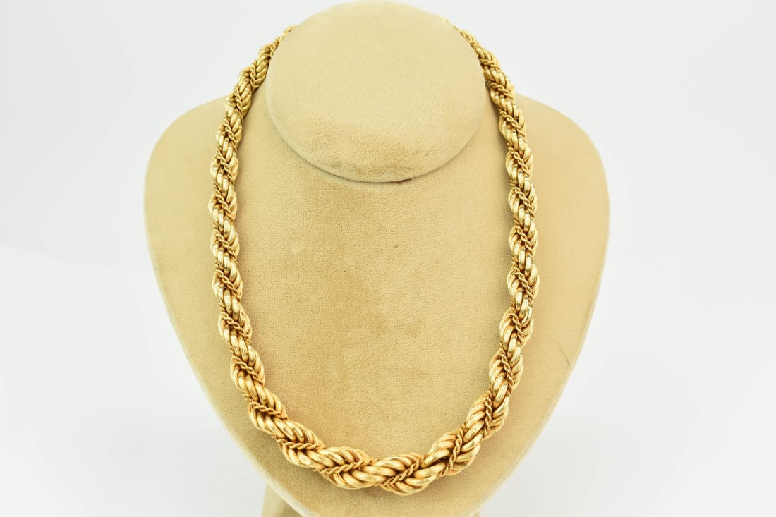 18k Yellow Gold Double Rope Necklace (1 of 4)