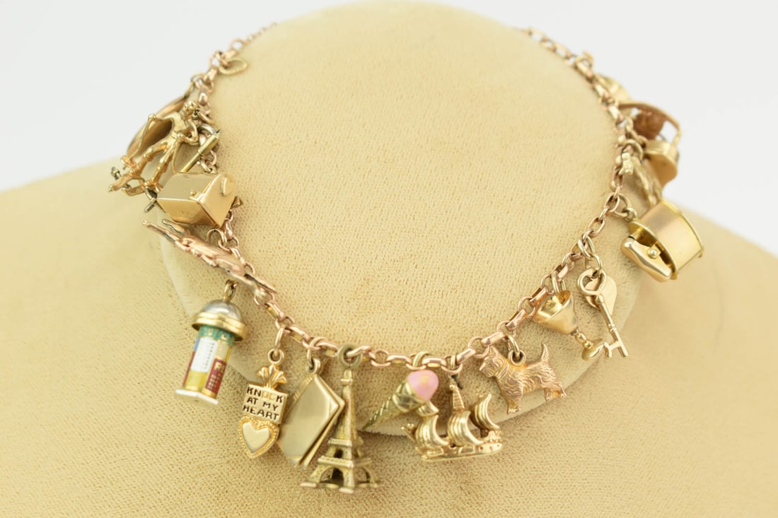 10K Yellow Gold Charm Bracelet (1 of 9)