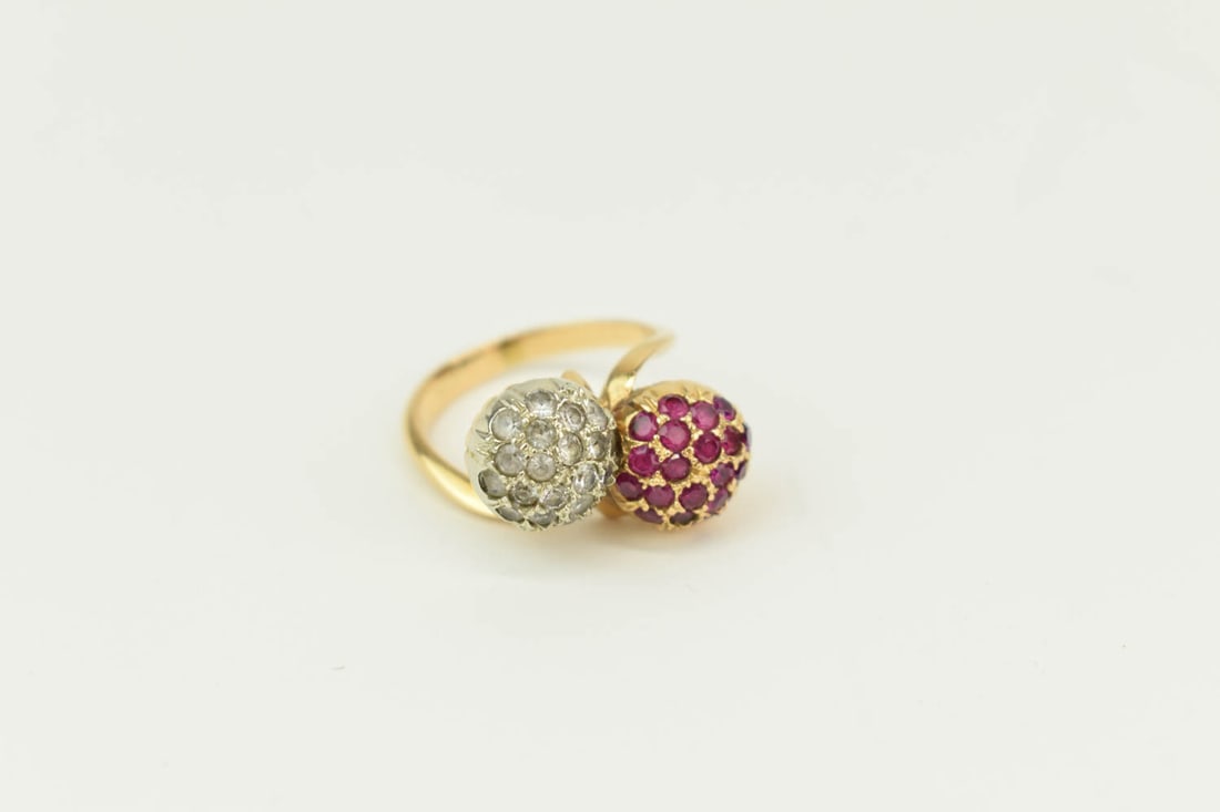 18K Yellow Gold and Double Hardstone Ring (1 of 6)