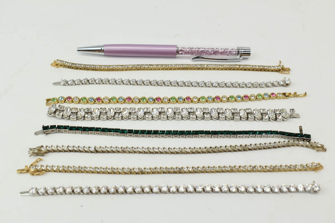 Vintage Swarovski Pen and Assorted Bracelets (1 of 9)
