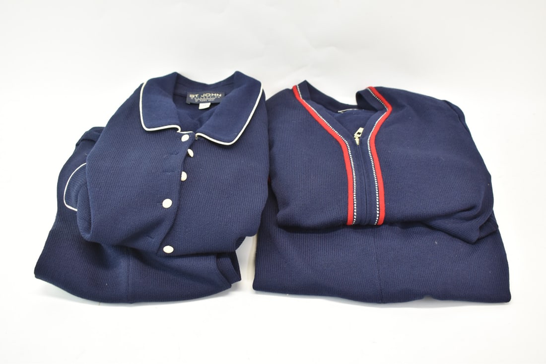St. John Navy Blue Knitwear Jackets and Pants (1 of 16)