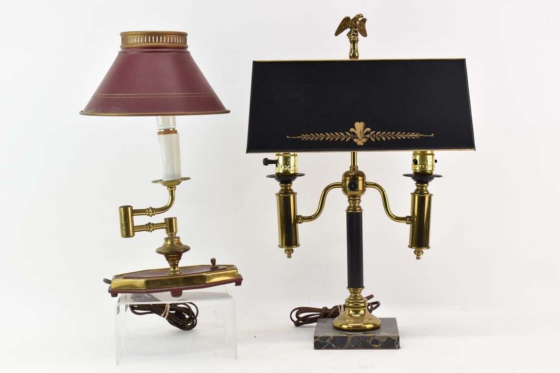 Two Toleware Style Desk Lamps (1 of 6)