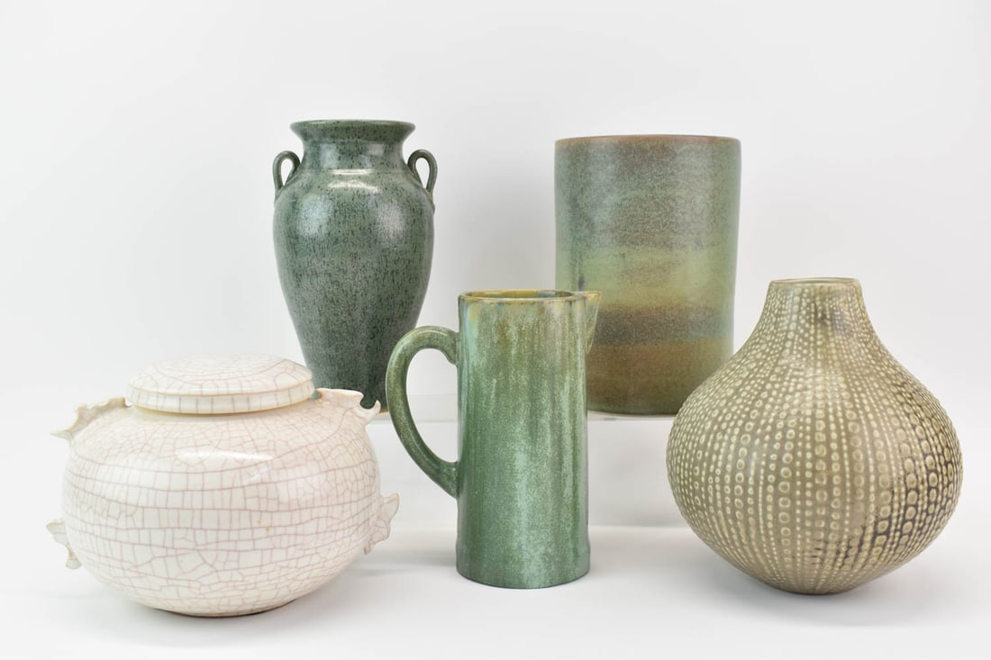 Modern Jonathan Adler Khaki Colored Glazed Vase (1 of 15)