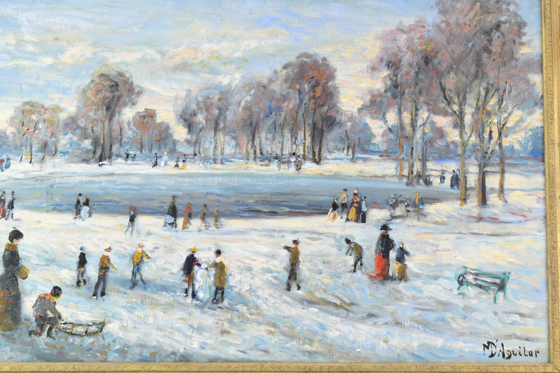 Oil on Canvas Winter Landscape Michael D Aguilar (1 of 16)