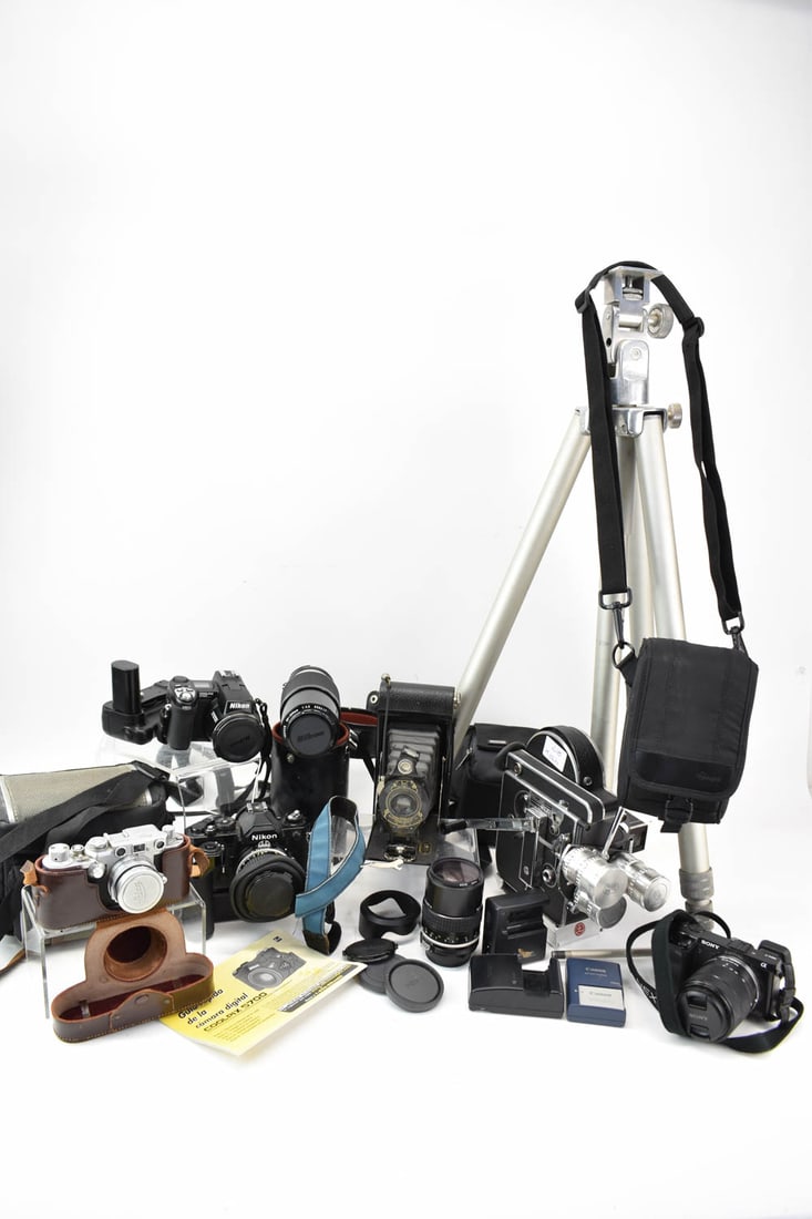 Collection of Vintage Cameras and a Movie Camera (1 of 20)