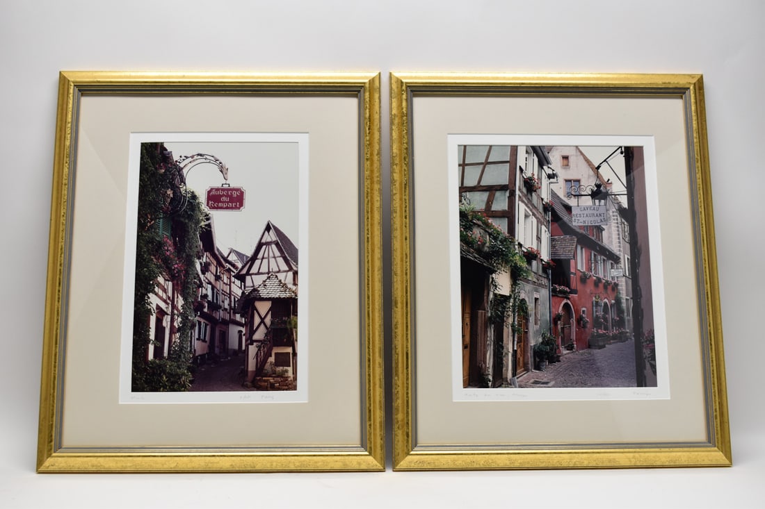 Pair Alsace France Framed Numbered Photo Prints (1 of 8)