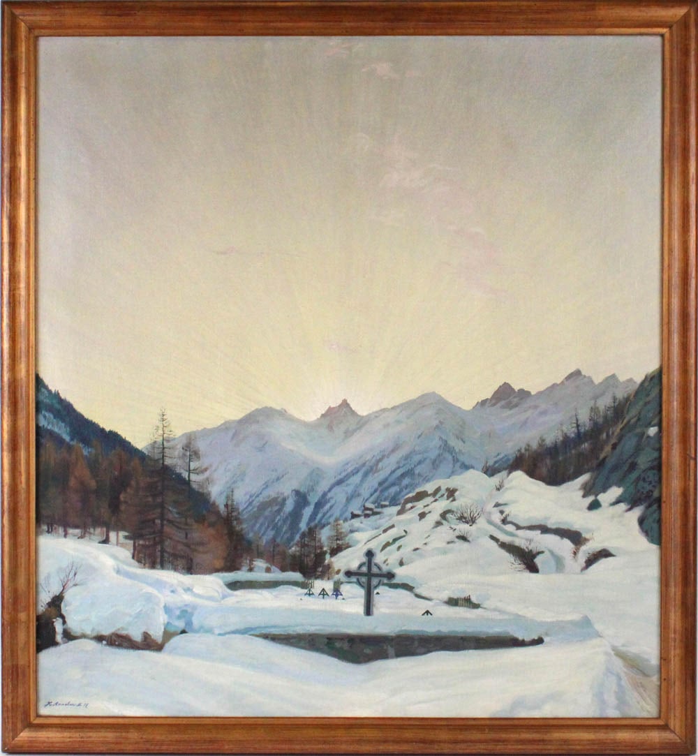 Karl Anneler, Swiss Snow-Covered Landscape (1 of 9)