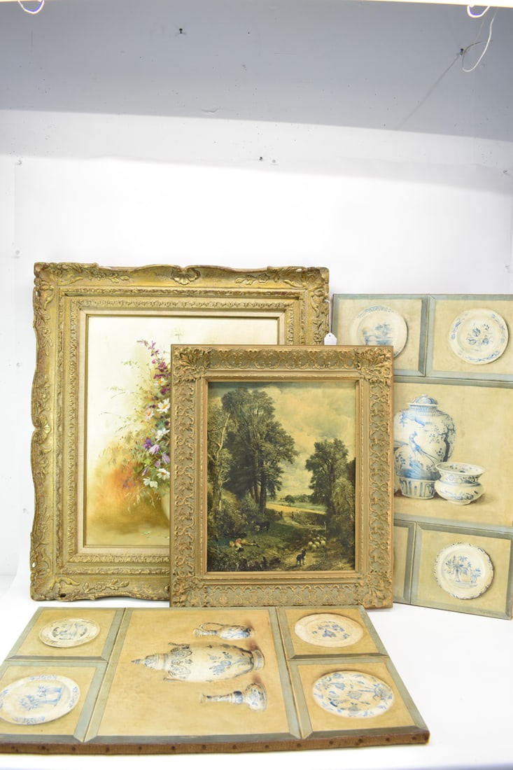 Framed Vintage Floral Oil on Canvas Still Life (1 of 19)