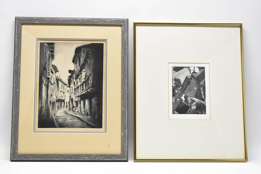 Black and White Etching, Hondarribia Spain (1 of 6)