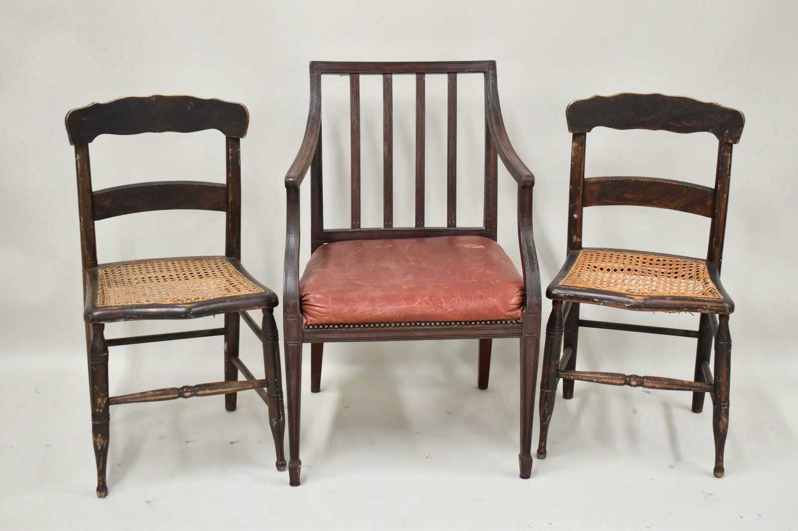 Pair of Grain Painted County Side Chairs (1 of 9)
