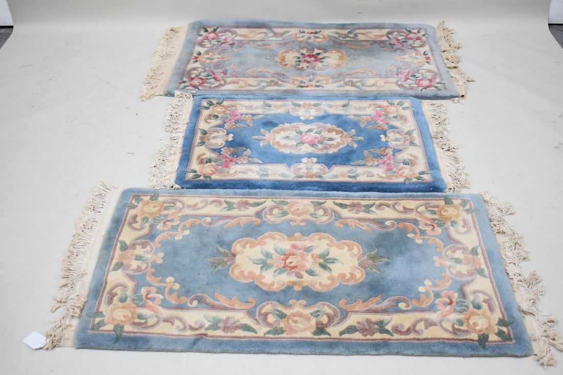 Three Assorted Kirman Style Throw Rugs (1 of 7)