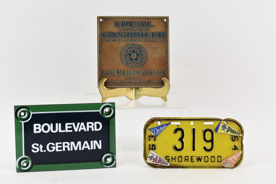 Vintage Bicycle 1963-64 Shorewood License Plate (1 of 4)