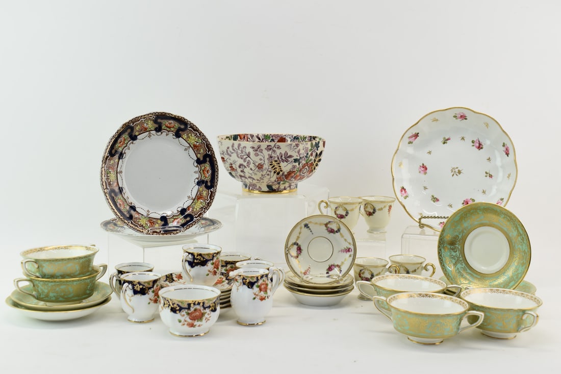 Set of Five Royal Worchester Bullion Cups Saucer (1 of 11)