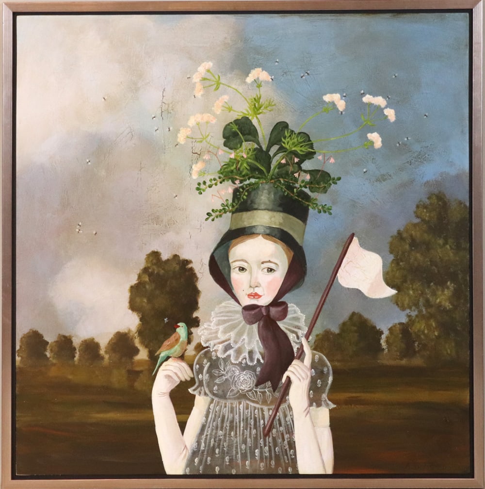 Anne Siems, Acrylic on Panel, "Plant Hat, 2011" (1 of 14)