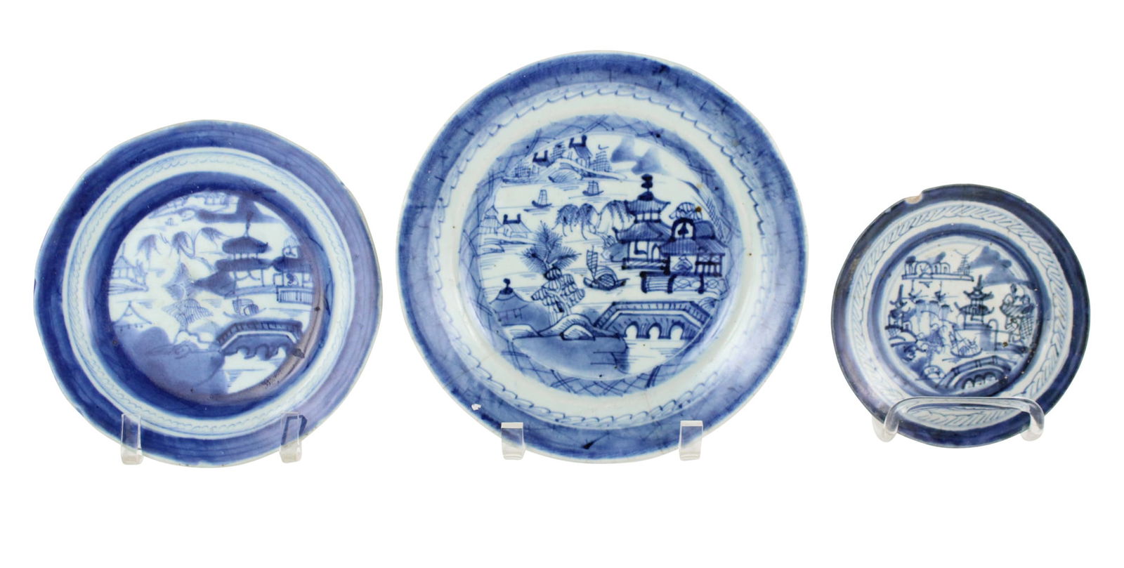 Group of Assorted Canton Chinese Export Plates (1 of 10)