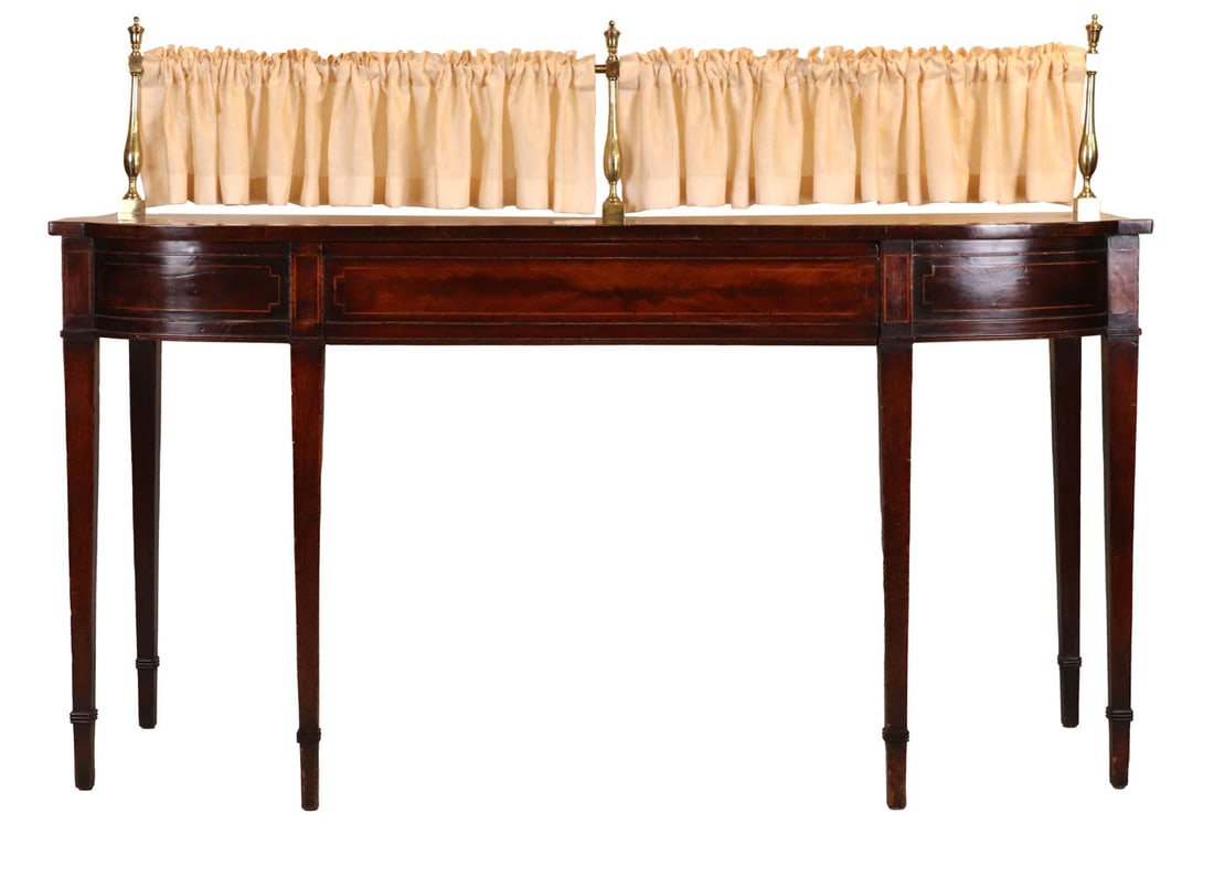 George III Style Mahogany Brass Mounted Sideboard (1 of 10)