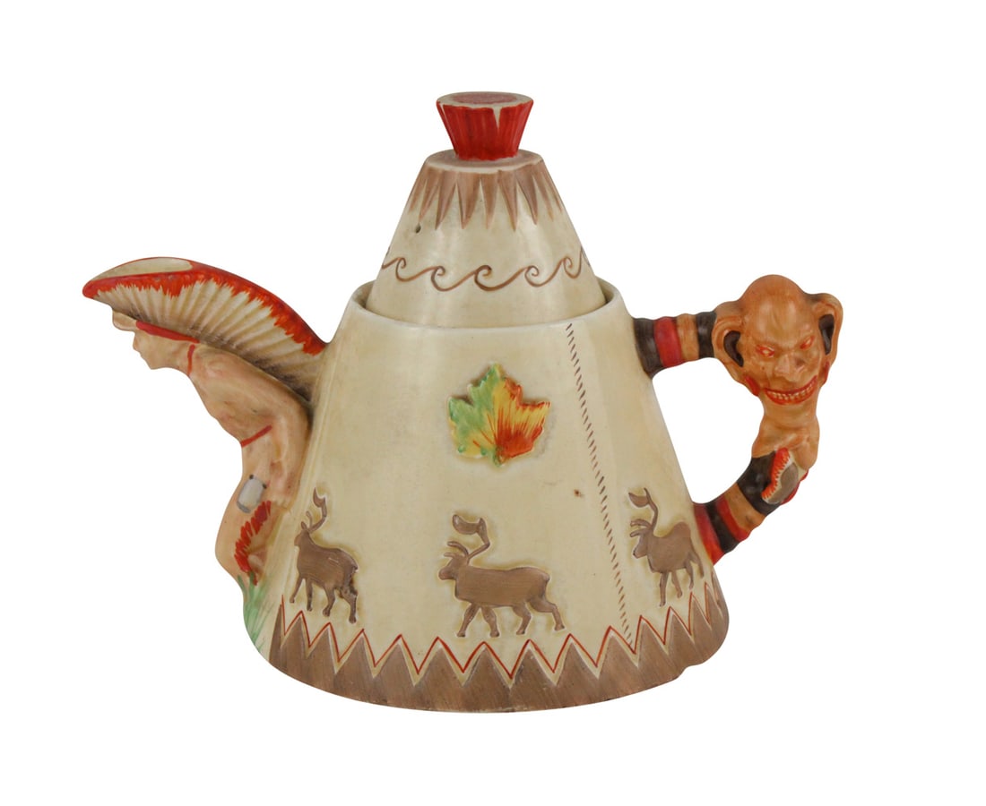 Clarice Cliff Teepee Form Teapot (1 of 7)