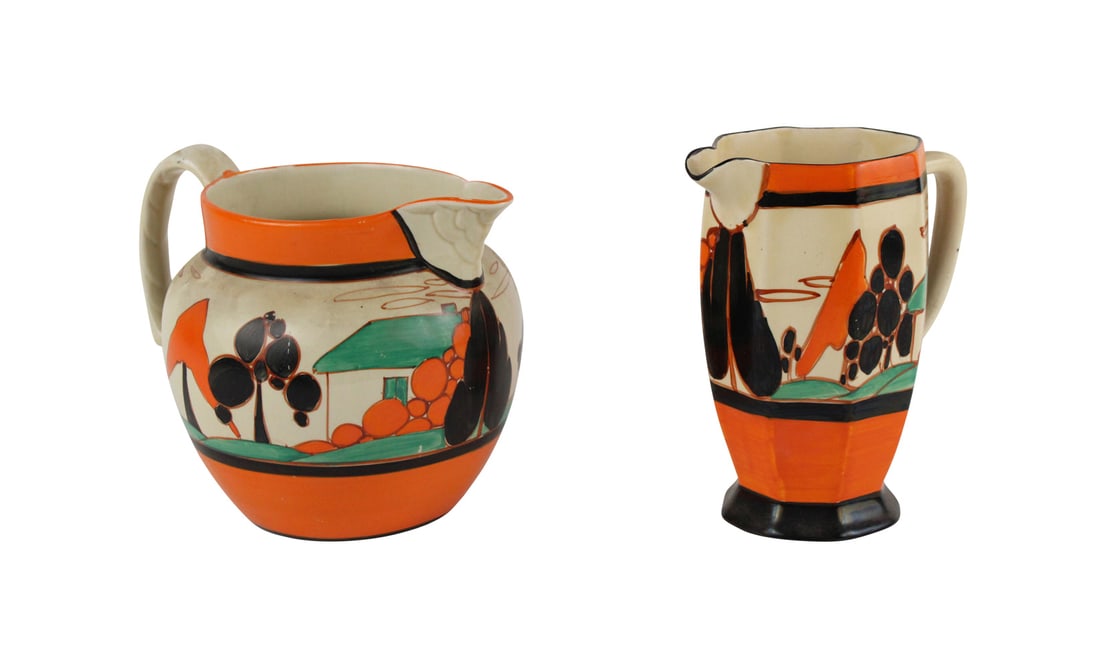 Two Clarice Cliff Fantasque Ceramic Pitchers (1 of 10)