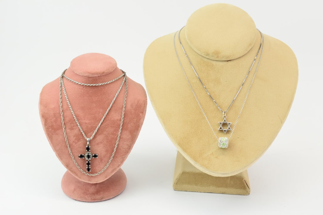 Group of Four Sterling Silver Necklaces (1 of 13)