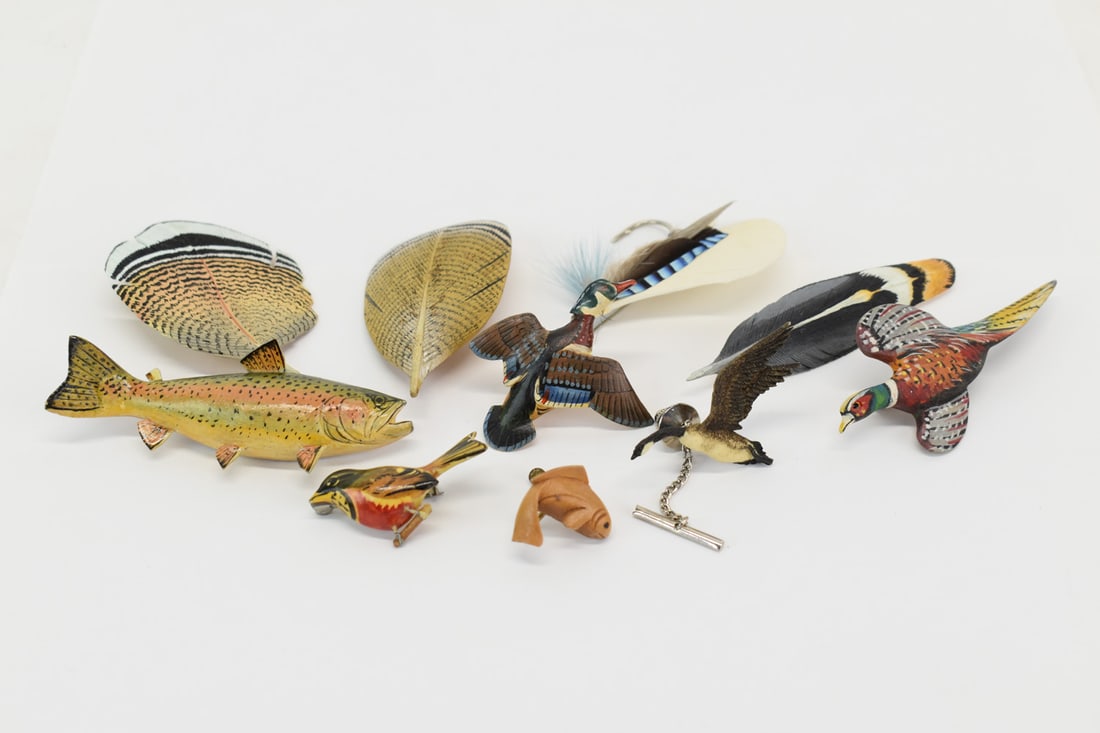 Ward Herrmann Signed Painted Wooden Pins (1 of 8)