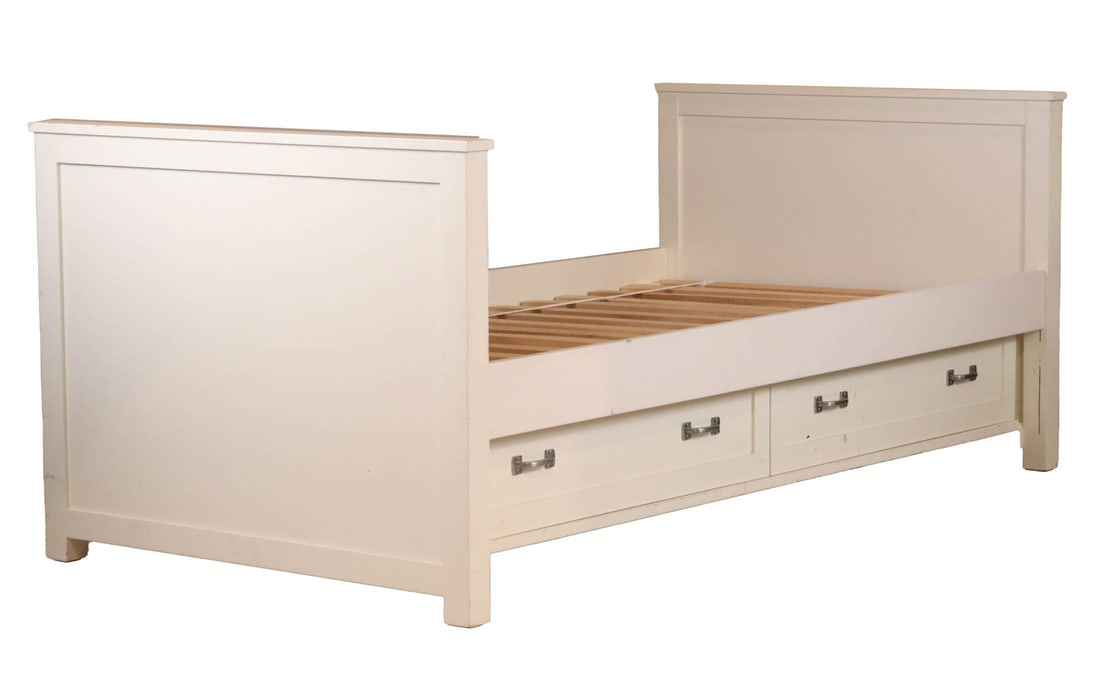 Pottery Barn Kids White Painted Twin Bed (1 of 10)
