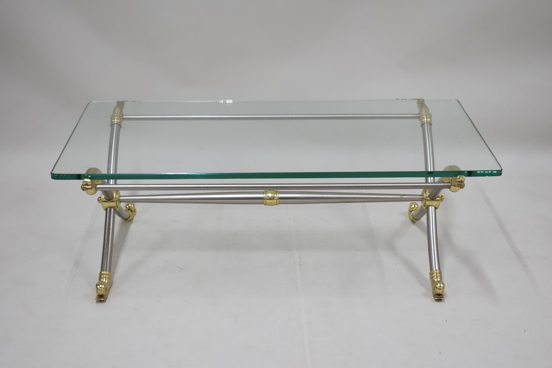 Modern Brass and Iron Coffee Table Base (1 of 10)