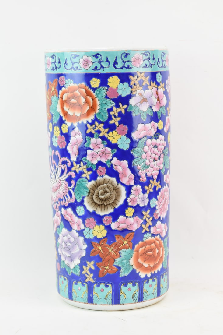 Asian Style Floral Decorated Umbrella Stand (1 of 3)