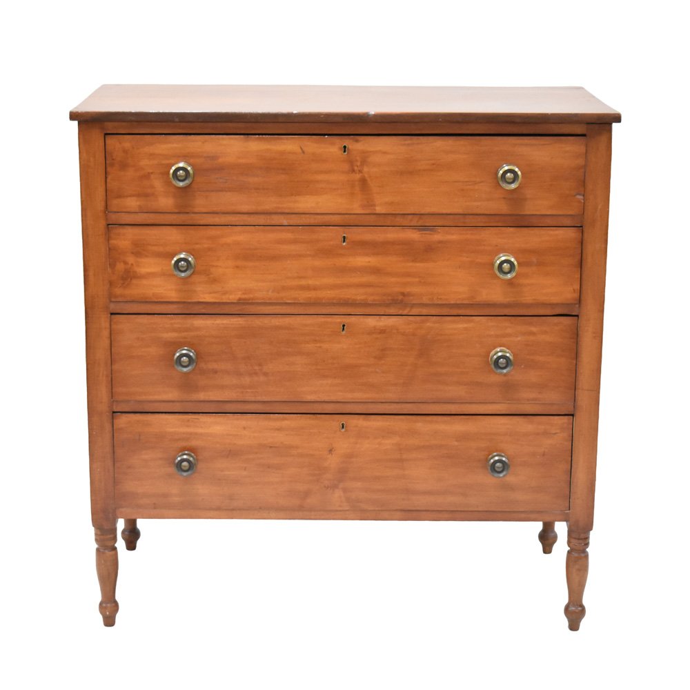 Antique Federal Style Tall Chest of Drawers: Antique Federal Style Tall Chest of Drawers. Used condition, 42" tall x 41" wide x 20" deep