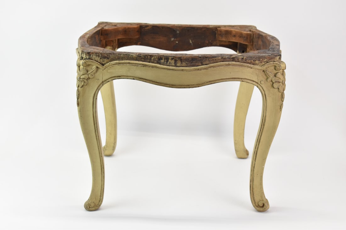 Antique Louis XV Style White Painted Bench (1 of 6)