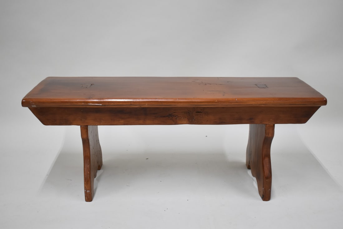 Antique Pine Bucket Bench (1 of 9)