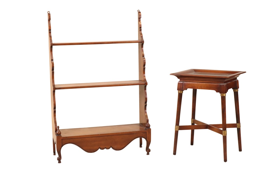 Neoclassical Style Fruitwood Hanging Shelf (1 of 9)