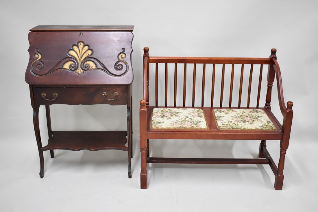 Mahogany Ladies Fall Front Writing Desk (1 of 6)