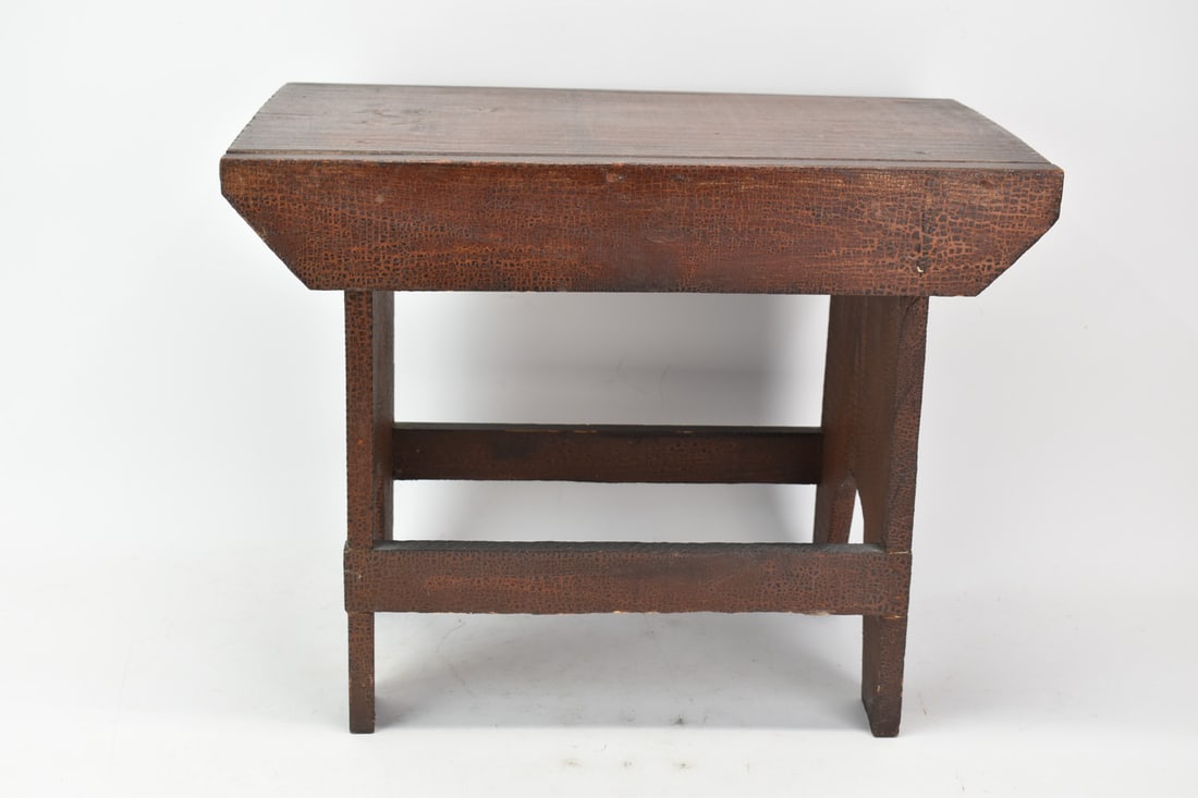 Red Stained Country Pine Bench (1 of 9)