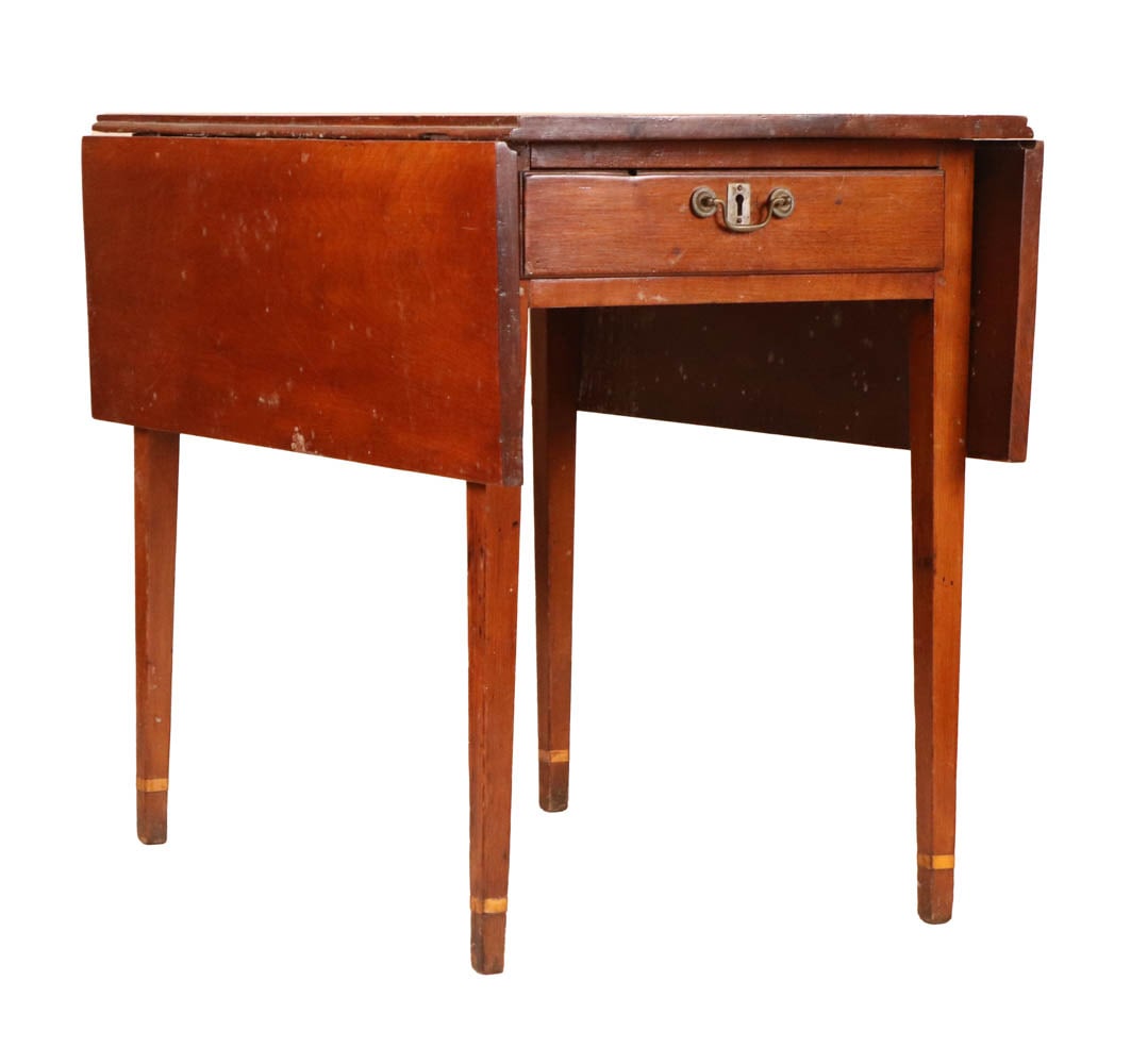 Federal Inlaid Cherrywood Pembroke Table (1 of 9)