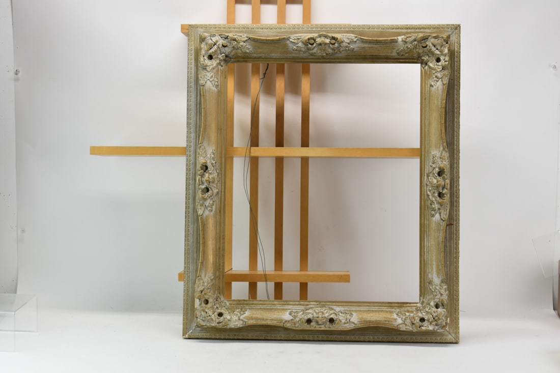 Modern Mission Style Hanging Shelf & Ornate Frame (1 of 7)