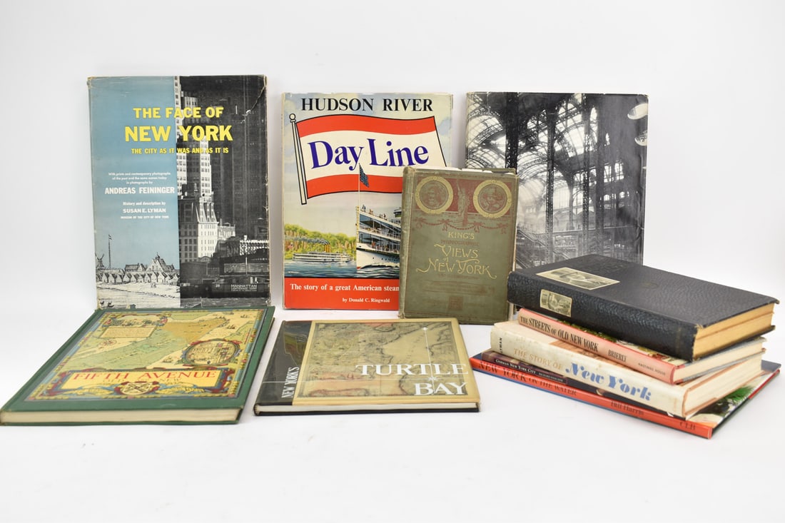 Group of Assorted Books on New York City: Group of Assorted Books on New York City including Kings Photographic Views of New York, Abroad With Mayor Walker Limited Edition 1042/1200, New York's Turtle Bay Old and New, Fifth Avenue Old and New