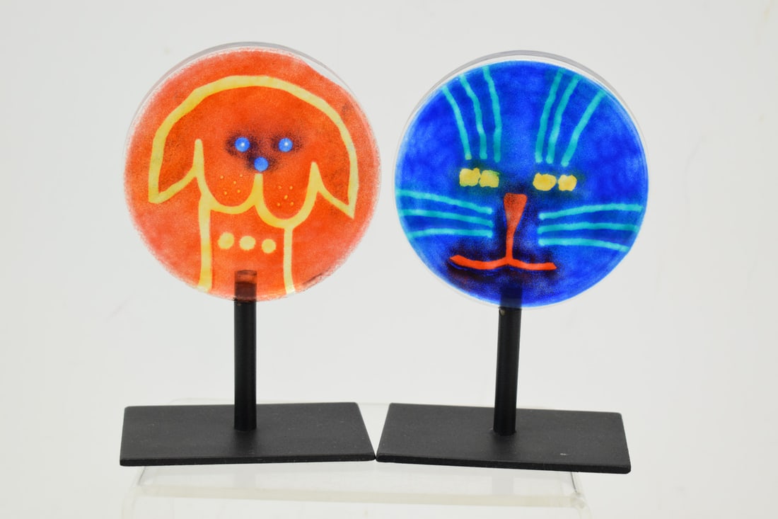 2 Modern Art Glass Jon & Sofia Wiberg Sculptures (1 of 9)