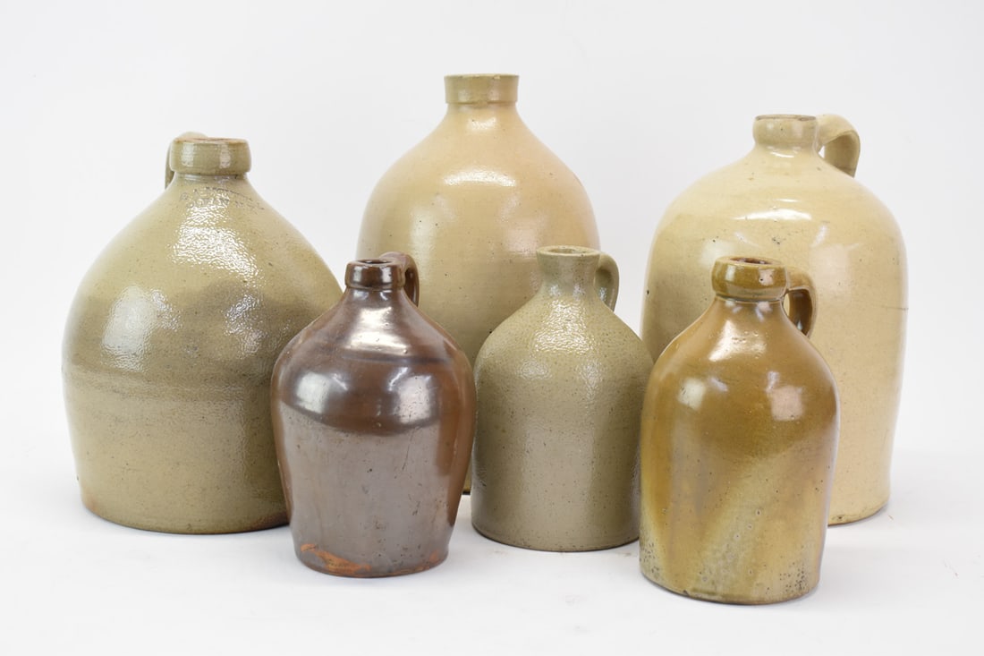 Group of Six Assorted Stoneware Jugs (1 of 7)