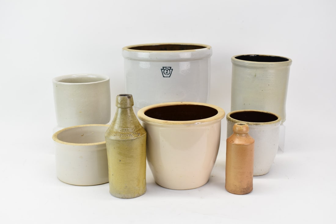 Group of Assorted Stoneware Crocks (1 of 6)