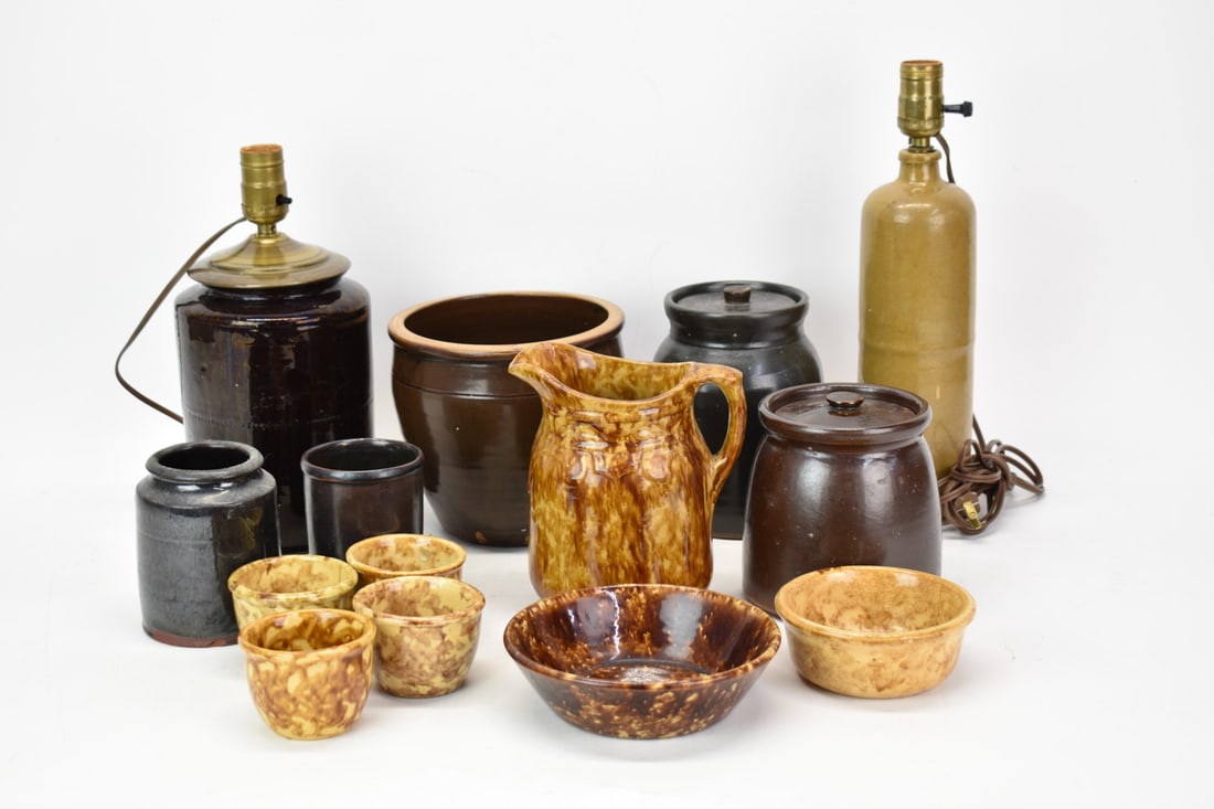 Group of Assorted Eathenware and Yelloware (1 of 5)