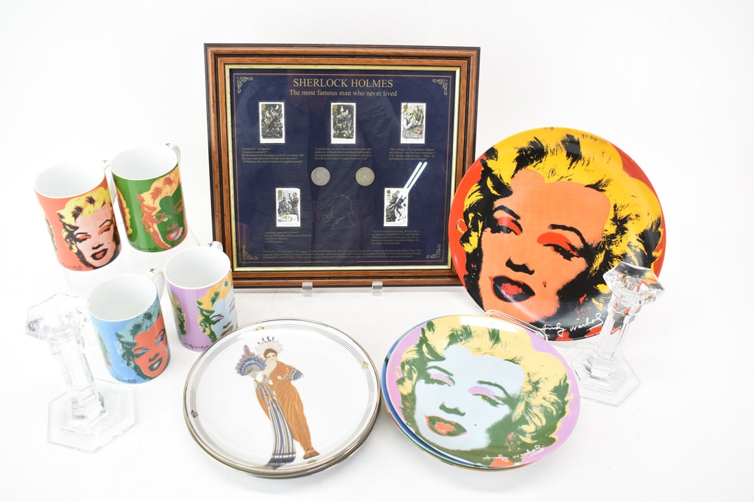 Set of Andy Warhol Marilyn Monroe Plates and Mugs (1 of 13)