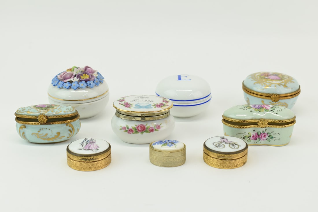 Collection of Pill Boxes, Limoges and Others (1 of 10)