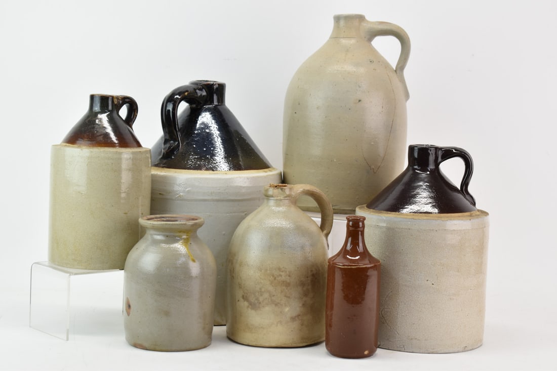 Group of Five Assorted Stoneware Jugs (1 of 13)