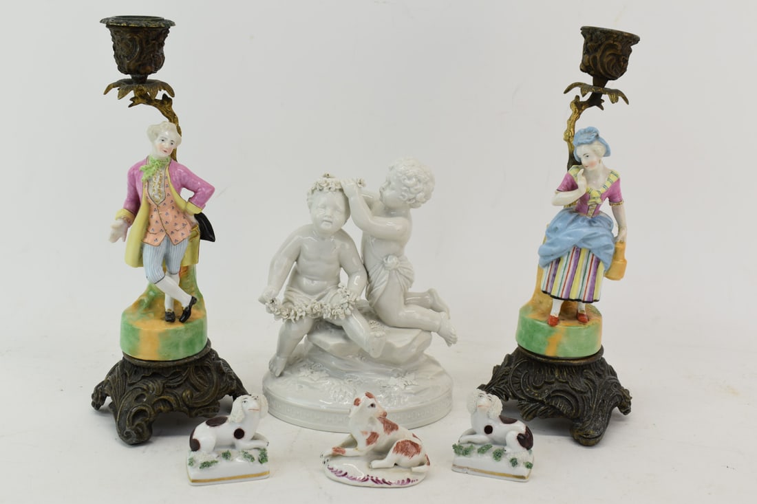 Pair of German Porcelain Figurals (1 of 13)