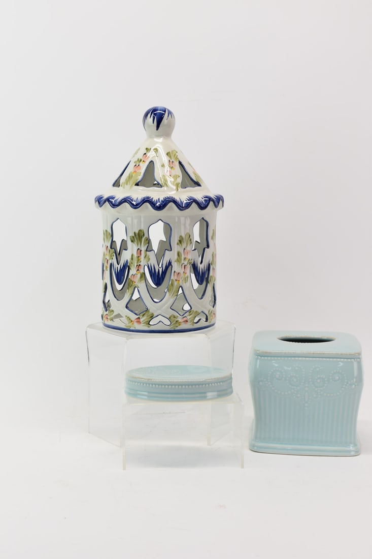 Lenox French Perle Groove Tissue Holder Soap Dish (1 of 11)