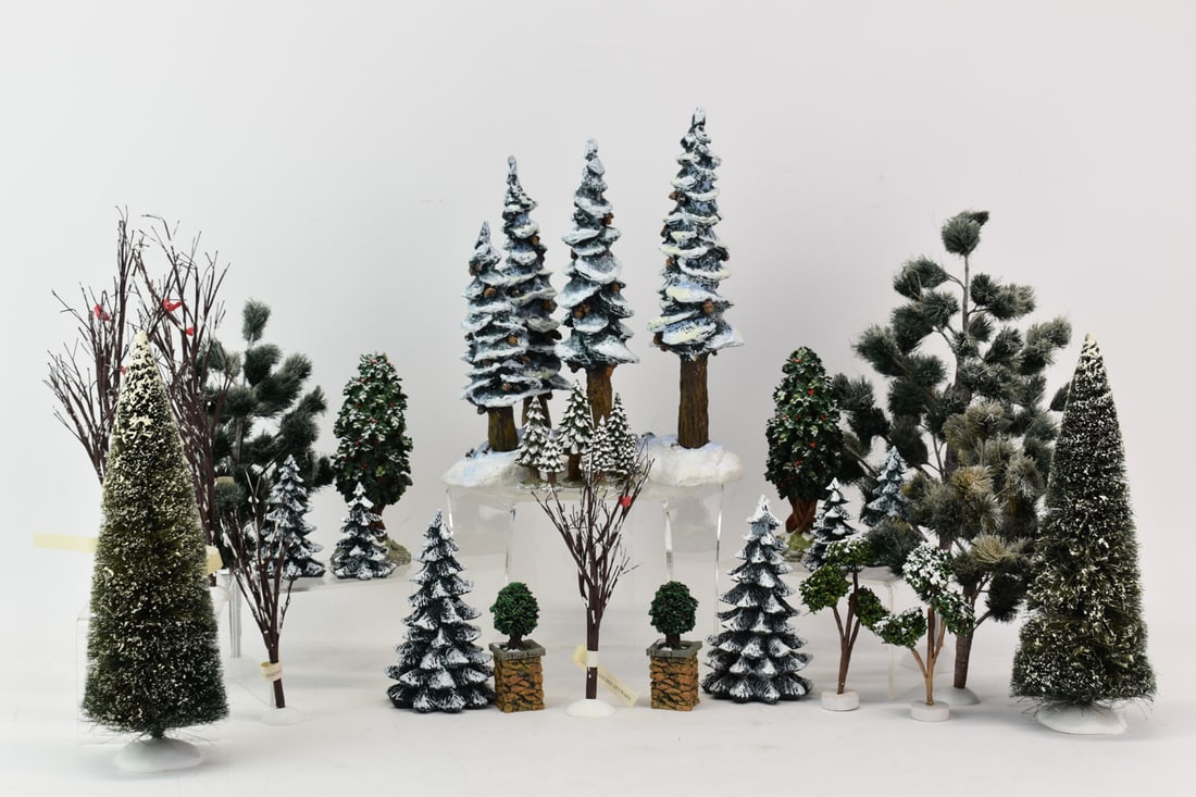 Large Group of Assorted Dept. 56 Christmas Trees (1 of 10)