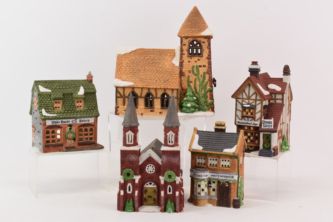 Group of Five Department 56 Christmas Villages (1 of 8)