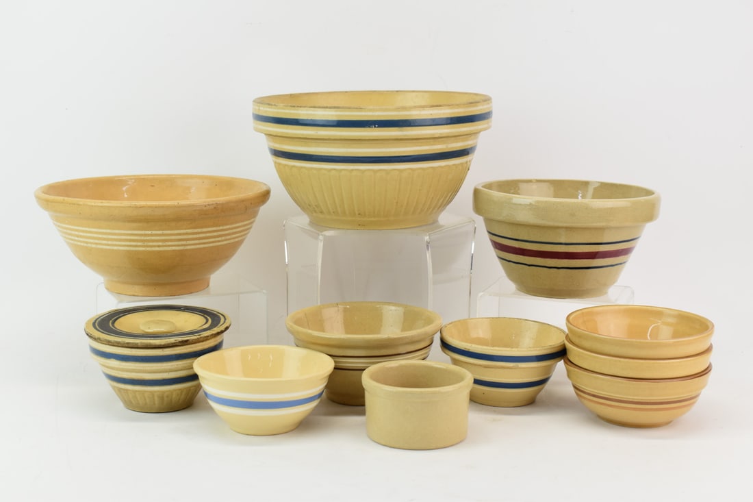 Group of Assorted Yellowware Bowls (1 of 14)