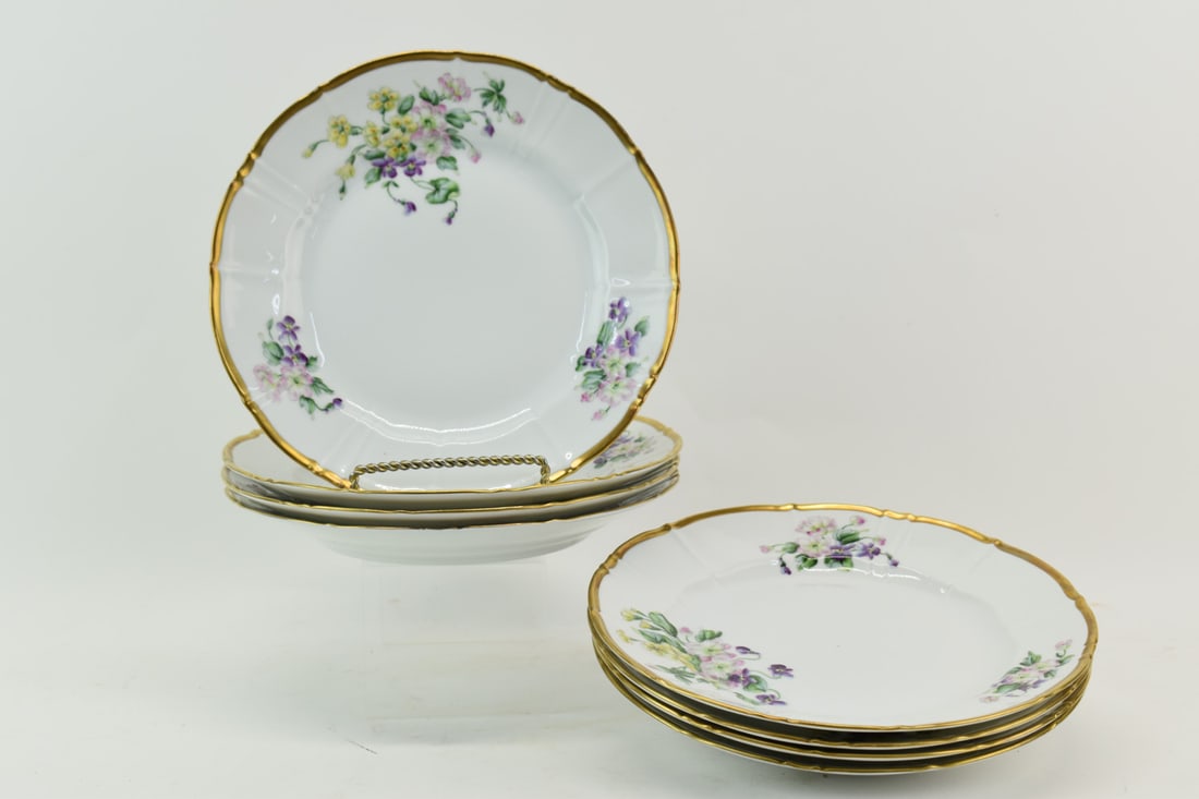 Handpainted & Gilt Set Bing & Grondahl Plates (1 of 5)
