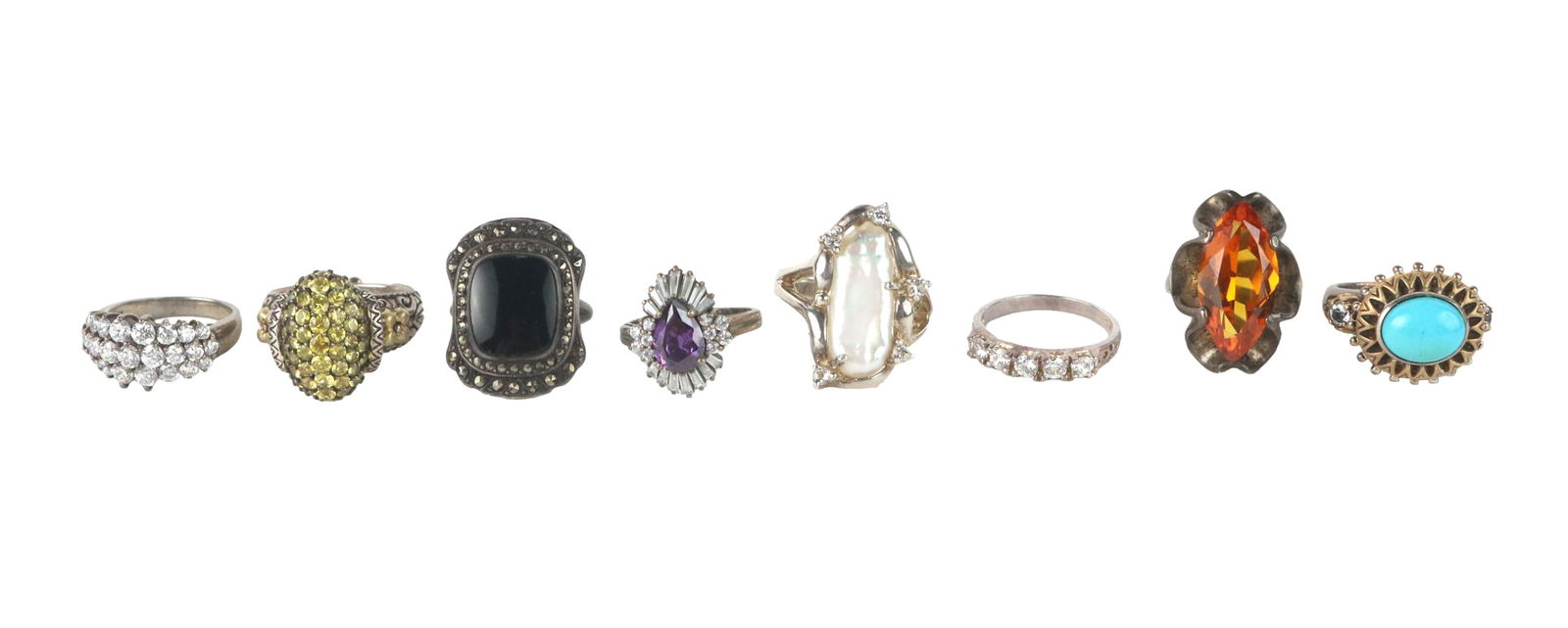 Eight Sterling Silver Fashion Rings (1 of 15)